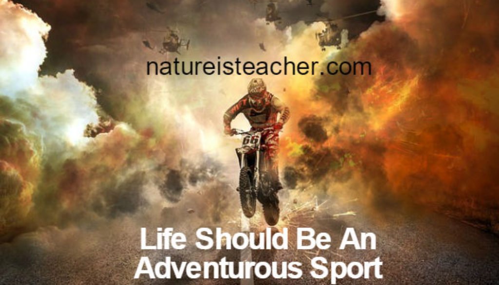 Life Should Be An Adventurous Sport QUOTATION