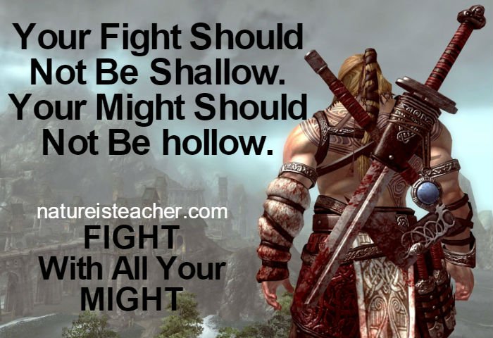 Fight With All Your Might QUOTATION