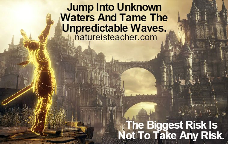 Jump Into Unknown Waters QUOTATION